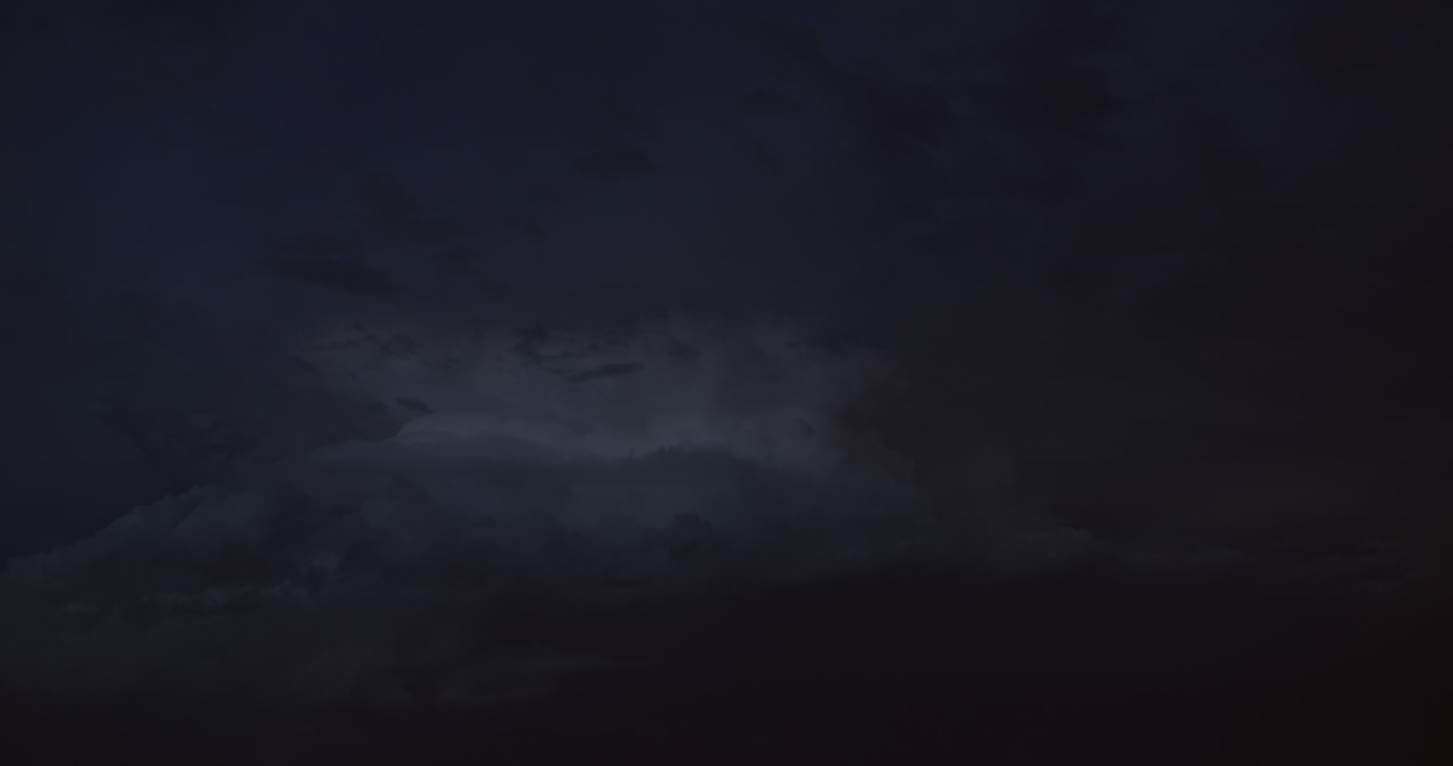 Lightning flashes in supercell at dusk, Kansas
