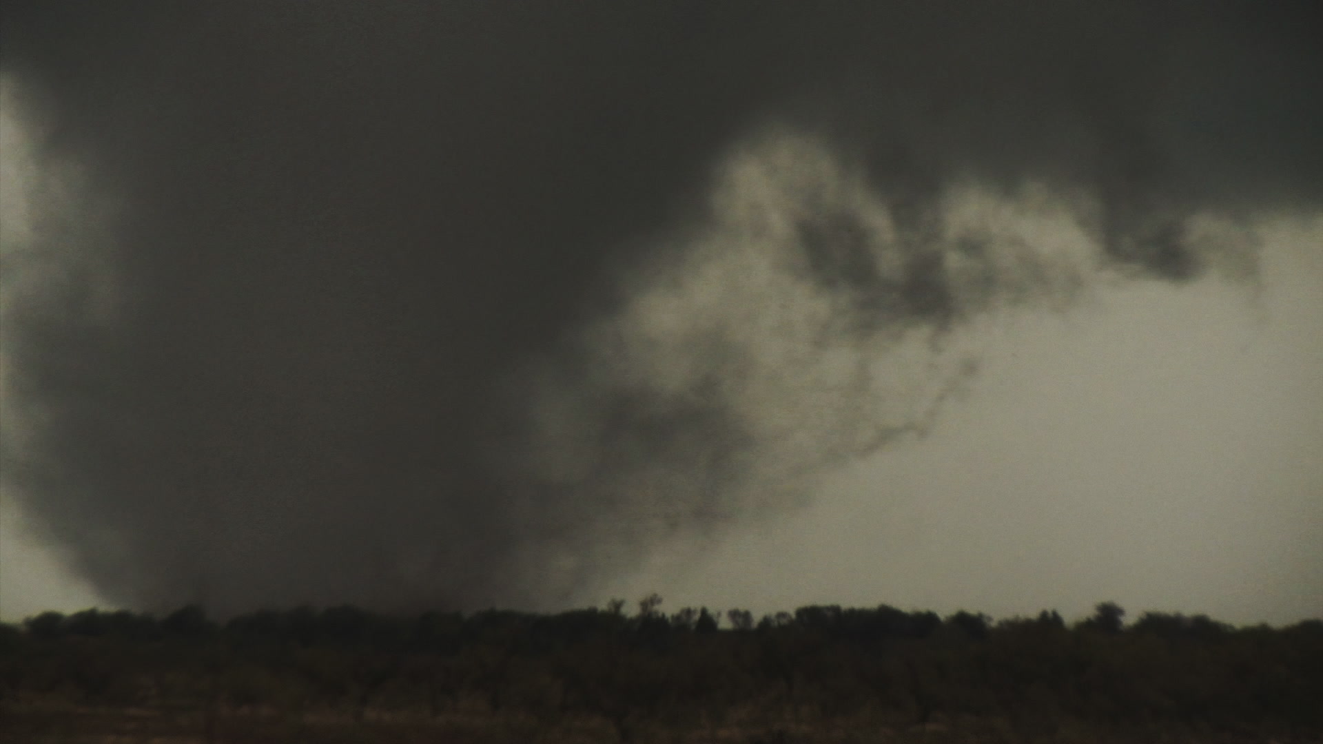 Oklahoma Tornado - Large tornado on hill, Manitou, Oklahoma