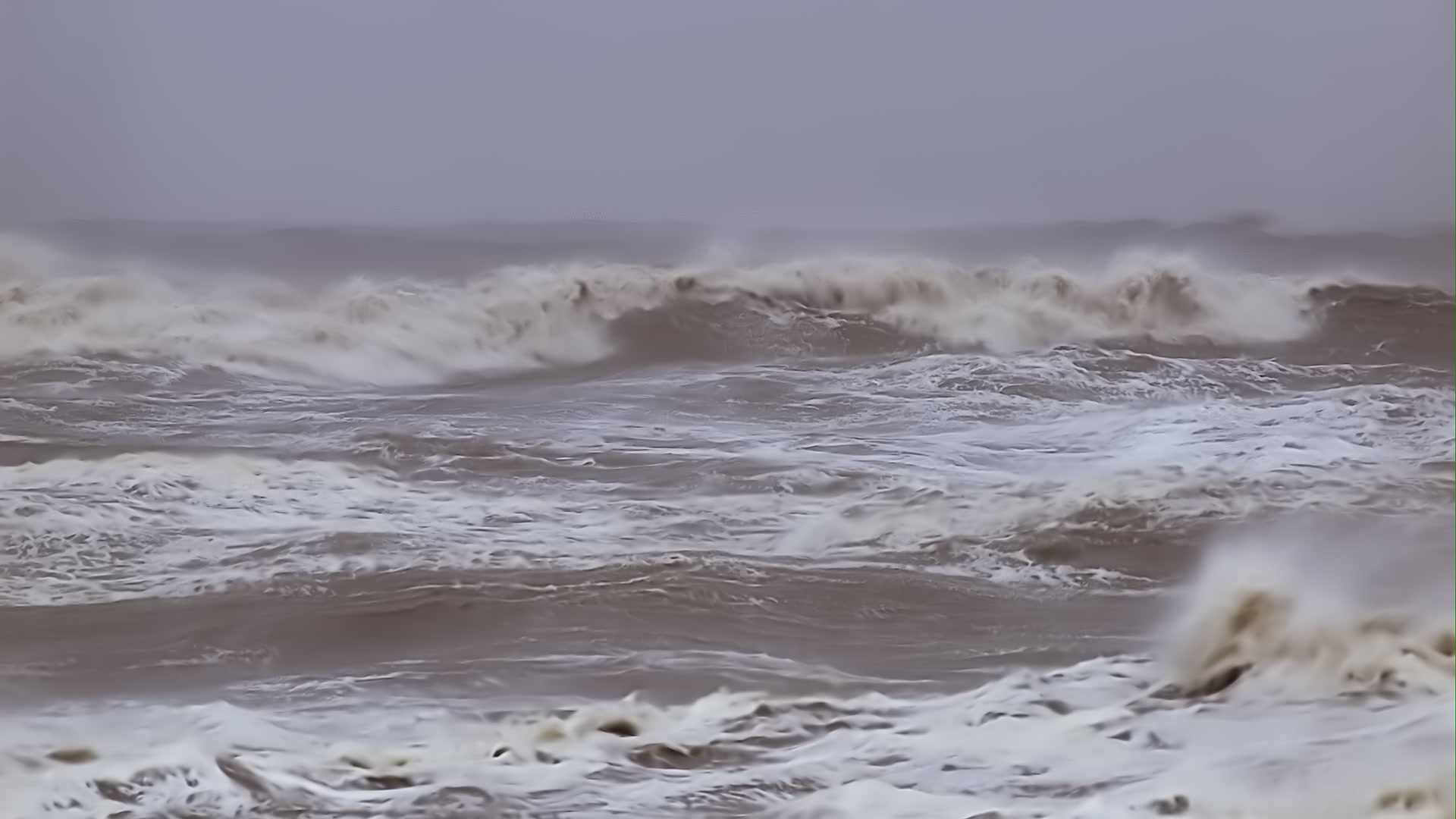 Storms on 35 - Crashing storm waves during hurricane