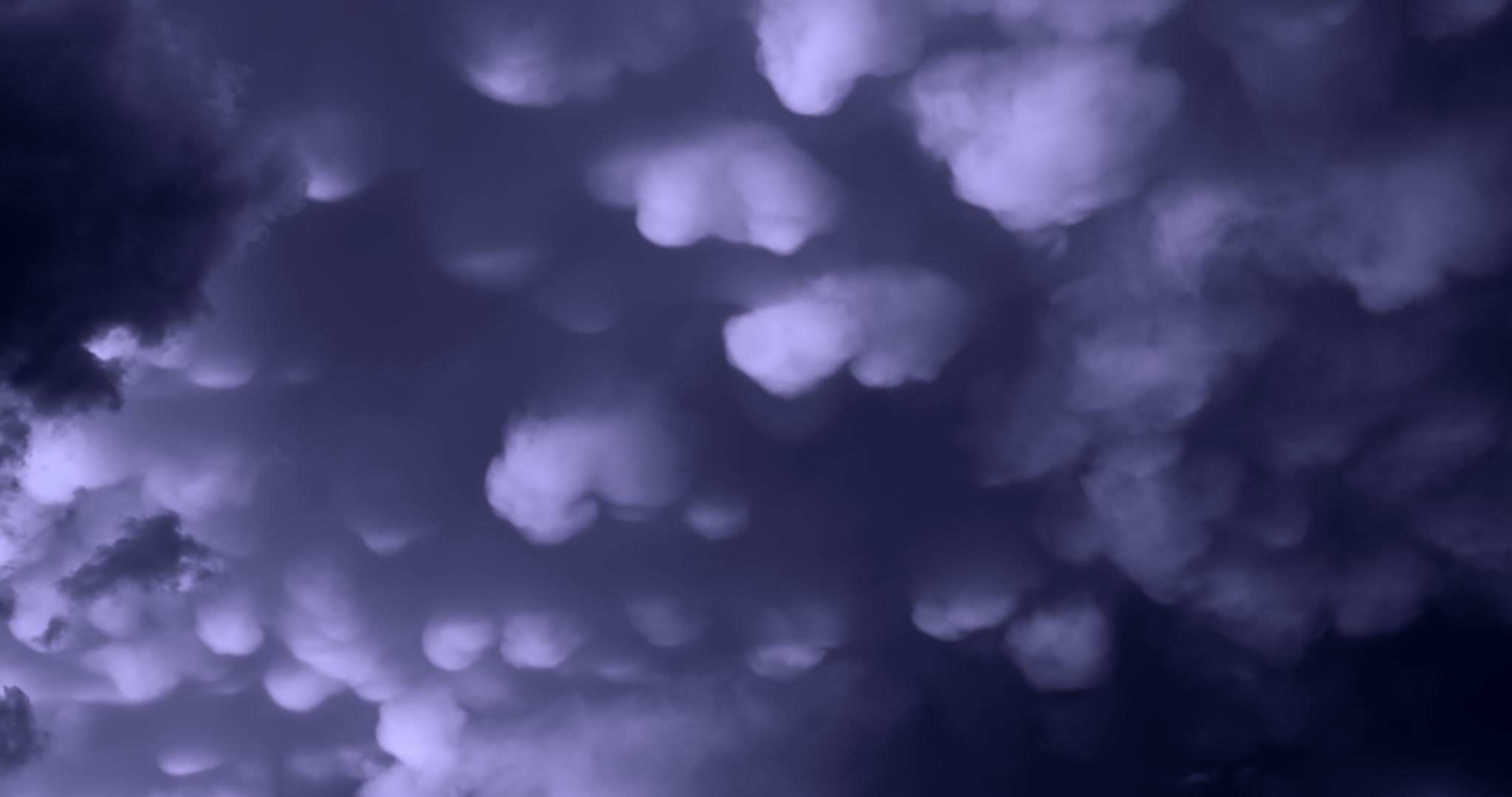 Storm Clouds - Amazing, gorgeous blue mammatus clouds at night, Waco, Texas, 4K