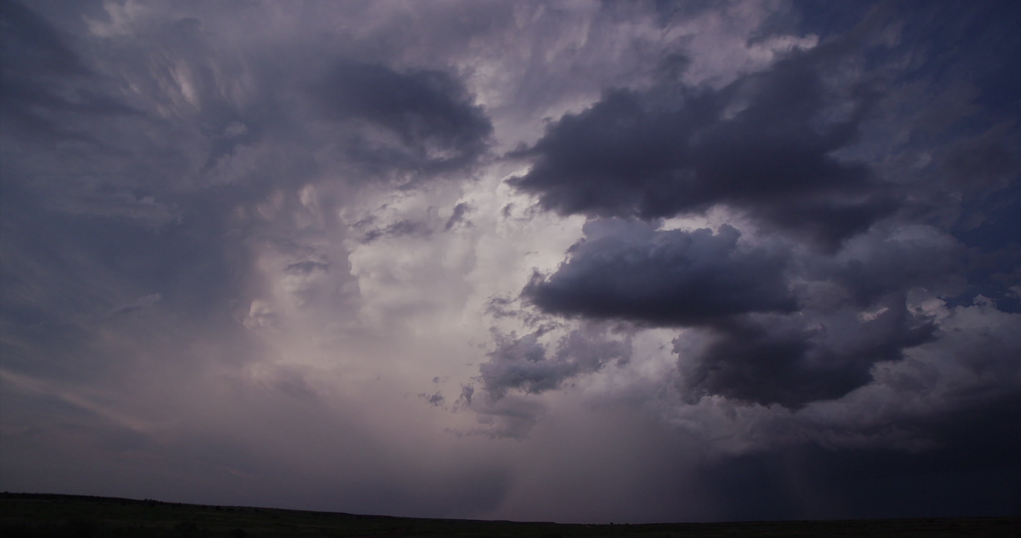 Storm clouds - Amazing shot of severe thunderstorm and lightning at dusk, time-lapse, 4K