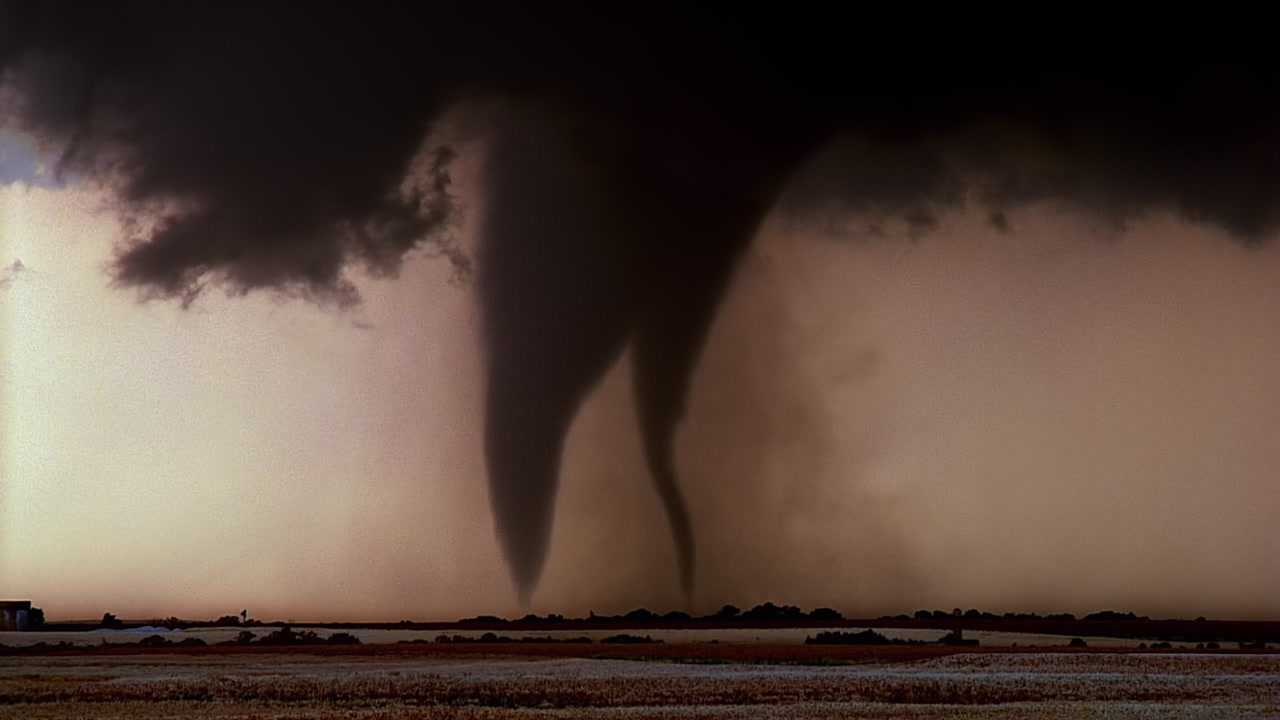 Double "sisters" tornadoes, Harper, Kansas, 35mm film to HD 1080