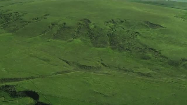 Aerial View of Agricultural grazing Land, Arctic Region