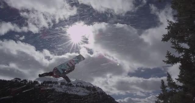Snowboarder Backflip Sun