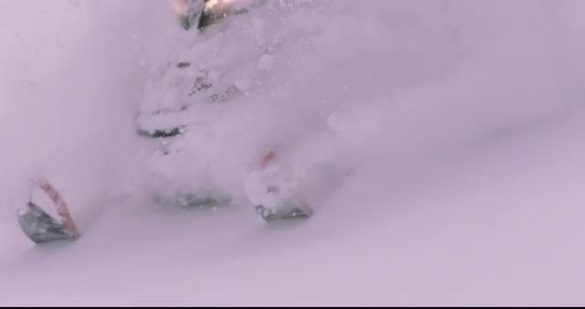 Snowmobile Powder Landing