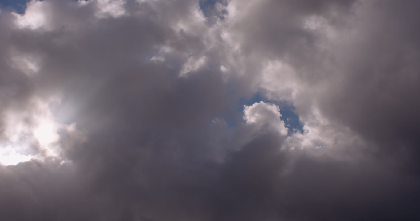 Dreamy, cinematic clouds - Stratus clouds drift past sun
