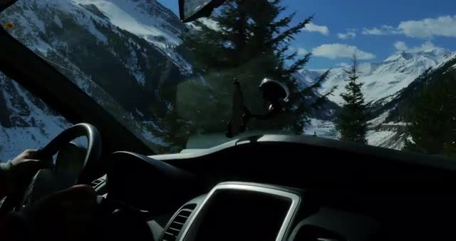 Mountains Car View 4K