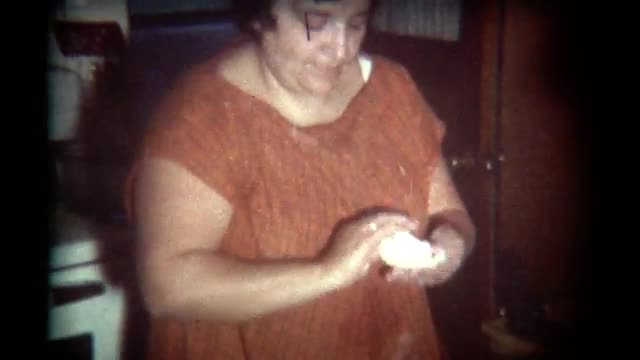 Vintage Film Mother Baking Cookies