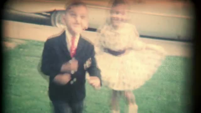 Vintage Film Kids Playing