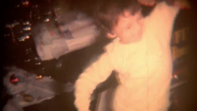 Vintage Film Christmas Morning