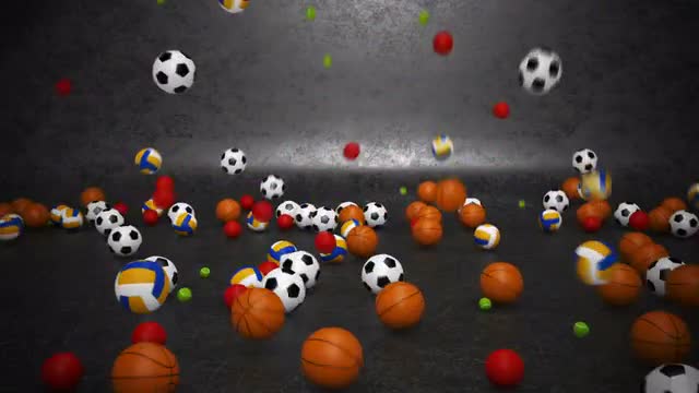 Sport balls bouncing invasion.