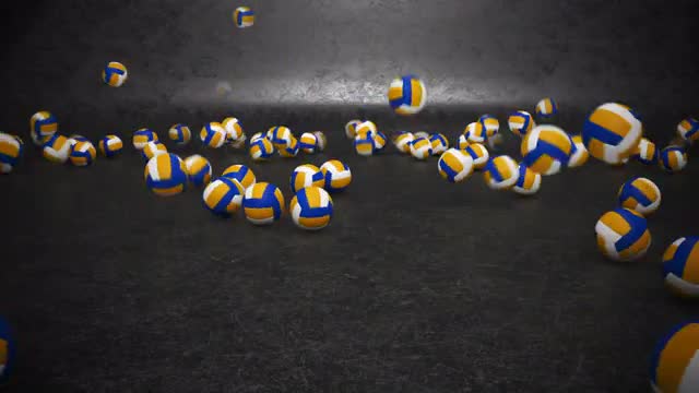 Volleybals bouncing invasion.