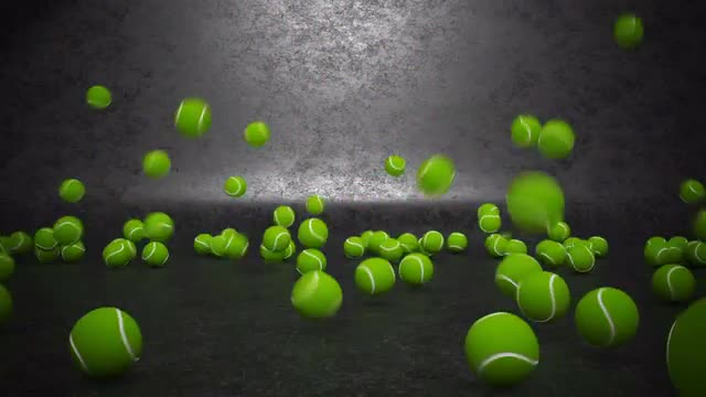 Tennis balls bouncing invasion.