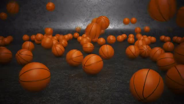 Basket balls bouncing invasion.