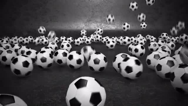 Soccer balls bouncing invasion.