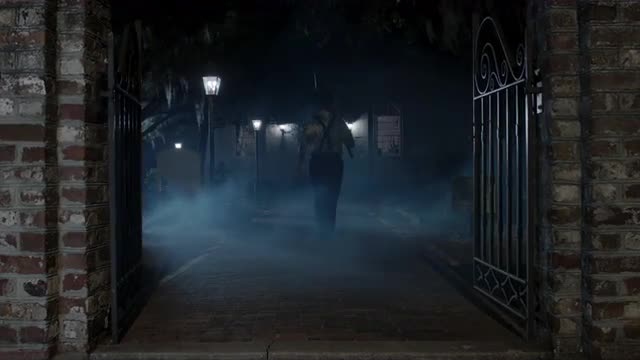4k Undertaker Entering gates of graveyard with a shovel