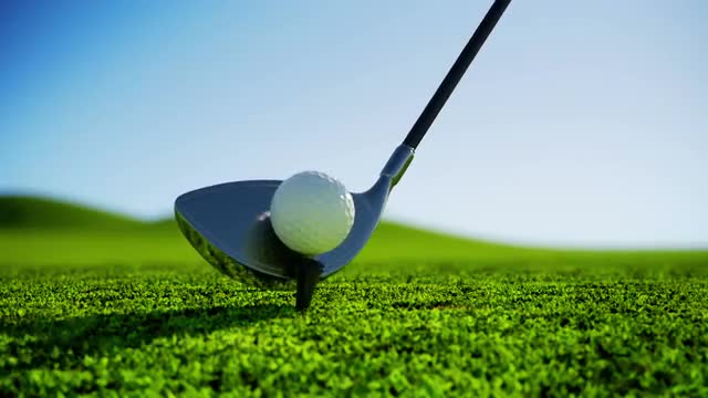 Slow Motion Golf strike.