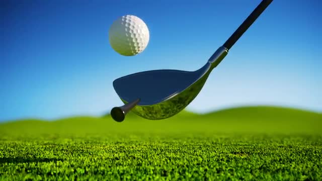 Slow Motion Golf strike.