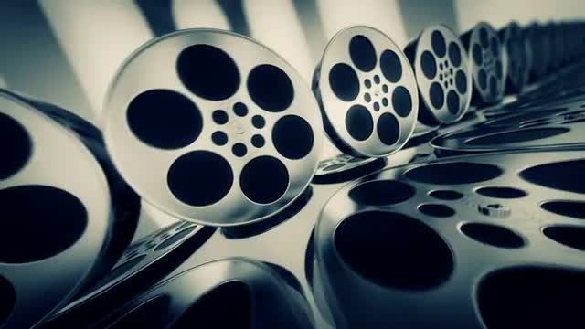 Film reel loopable animation.