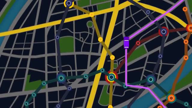 Gps Navigation Concept Metro scheme
