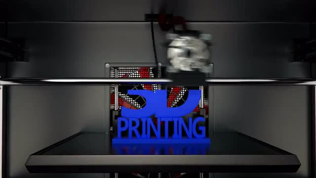 3d printer Printing Text. Future Technology
