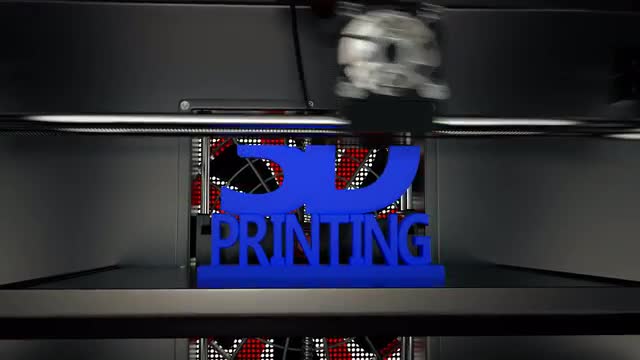 3d printer Printing Text. Future Technology