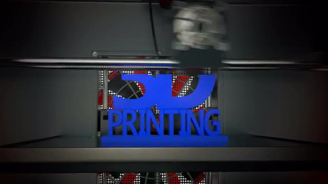 3d printer Printing Text. Future Technology