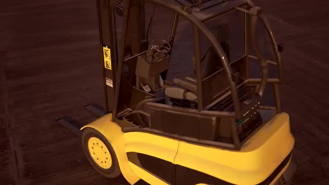 Forklift. Cargo Machine Storage Industry Loader