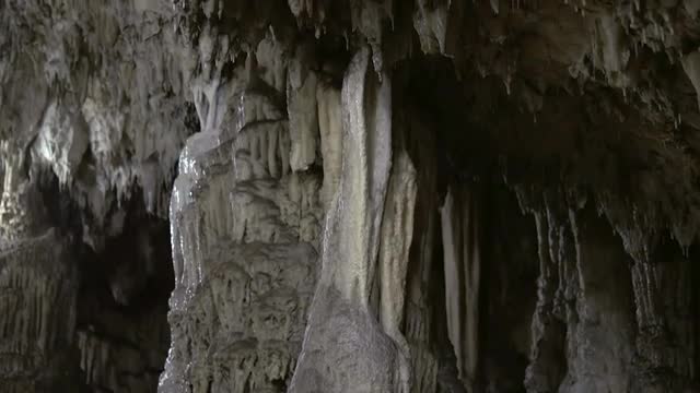 Majestic Shot Of Stalagmites Joined With Stalactites