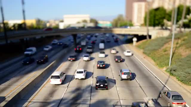Time Lapse of Tilt Shift Traffic - Los Angeles