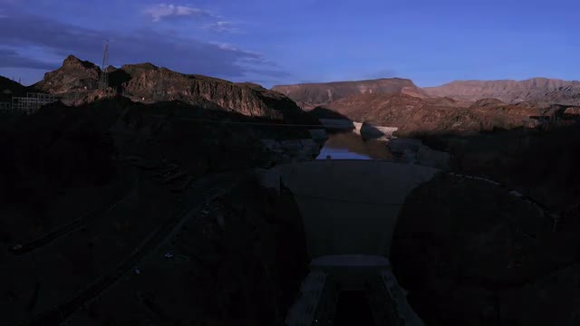 Hoover Dam at Sunset - Time Lapse - Clip 5 of 5