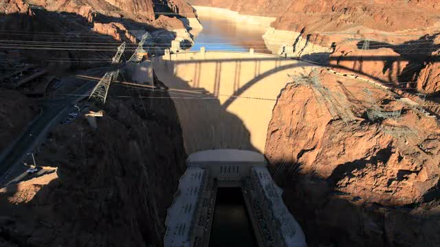 Hoover Dam at Sunset - Time Lapse - Clip 1 of 5