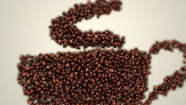 Coffee Cup Made With Coffee Beans