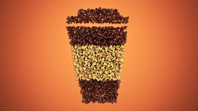 Paper Coffee Cup Made With Coffee Beans