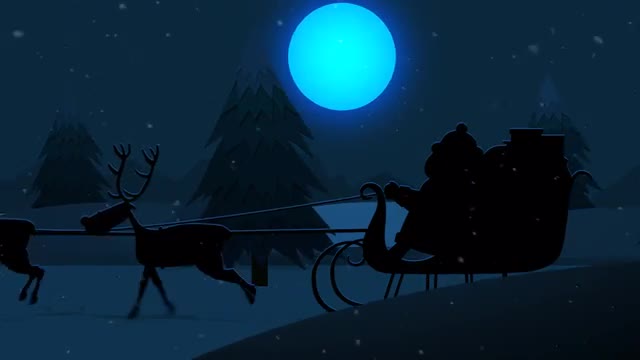 Santa Claus With Reindeers Riding On Snowy Landscape  Christmas Xmas holidays