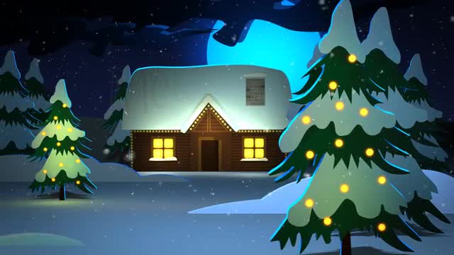 Merry Christmas Word In Front Of House