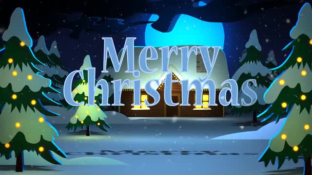 Merry Christmas Word In Front Of House