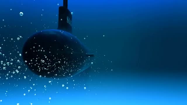 Submarine in motion