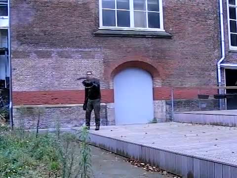 Raptor Flying Between People