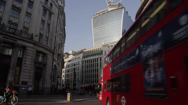 Central London, Monument tube station looking east.