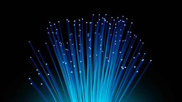 Blue Bundle Of Fiber Optic Rotating Loop