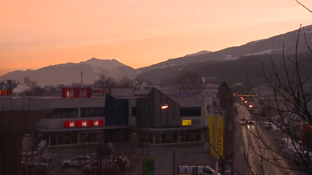 Timelapse sunset Innsbruck, Austria.