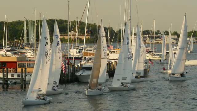 4K Annapolis Sailboats Return from Racing 6