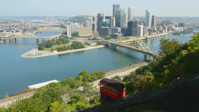 4K Pittsburgh Duquesne Incline and Skyline 1