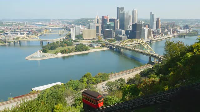 4K Pittsburgh Duquesne Incline and Skyline 2