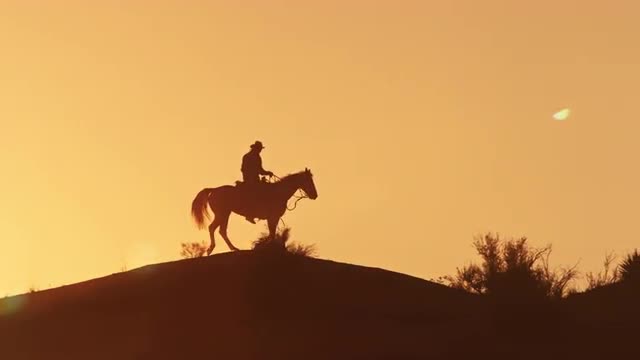 Horseman at Sunset - 5K HD