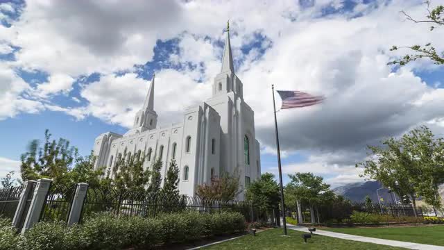 Brigham City, Utah Temple (LDS/Mormon) Afternoon Timelapse