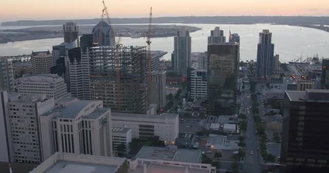 4K Aerial San Diego Downtown Skyline