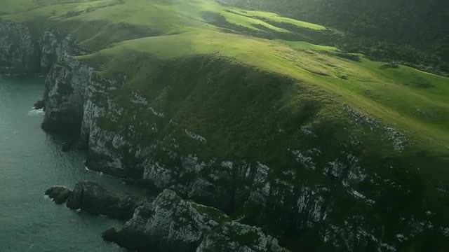Aerial Footage the coastline of The Catlins, New Zealand 4