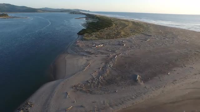 Aerial shot of Siletz Bay, Lincoln City, Oregon Aerial shot of Siletz Bay, Lincoln City, Oregon